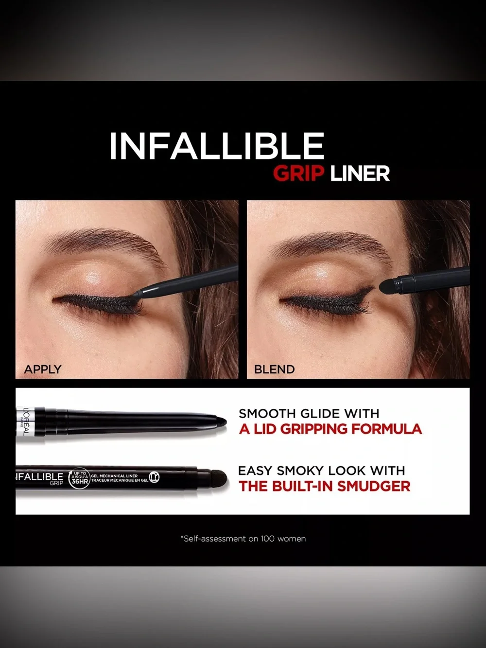 L'Oréal Infallible Grip Gel Mechanical Liner- Emerald Green, NEW